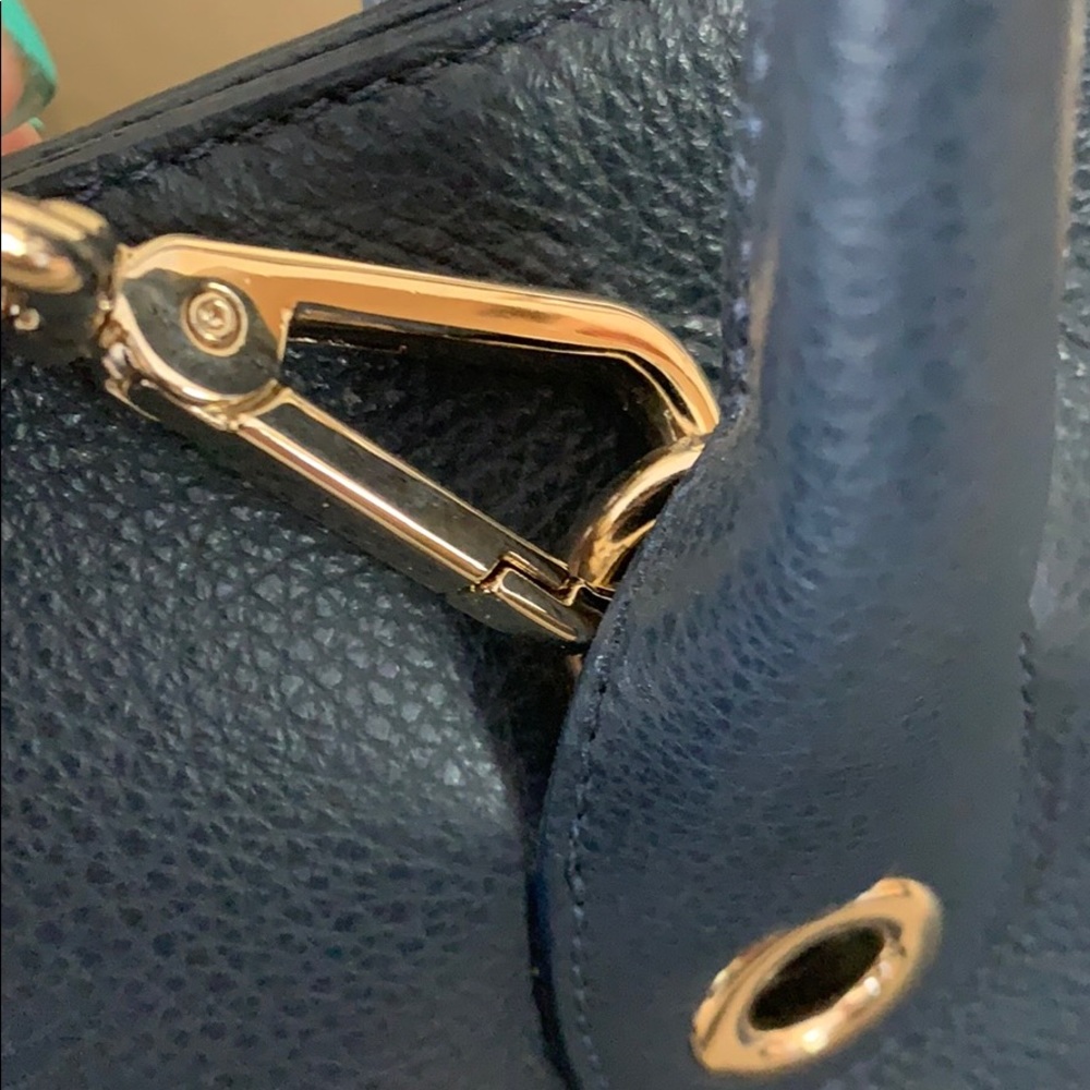 Brand New Jimmy Choo Riley Navy Leather Tote - Picture 3 of 11